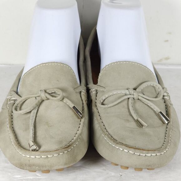 Mercanti Fiorentini Women's US11B Gray Suede Bow Flat Driving Loafer Shoes - Picture 4 of 16